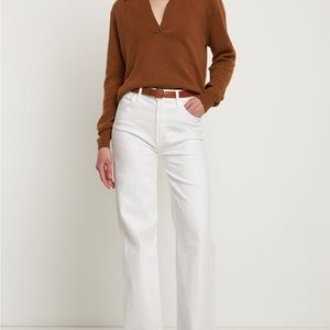 Mother Hustler Roller Skimp Jeans - White -Size 30 NWT